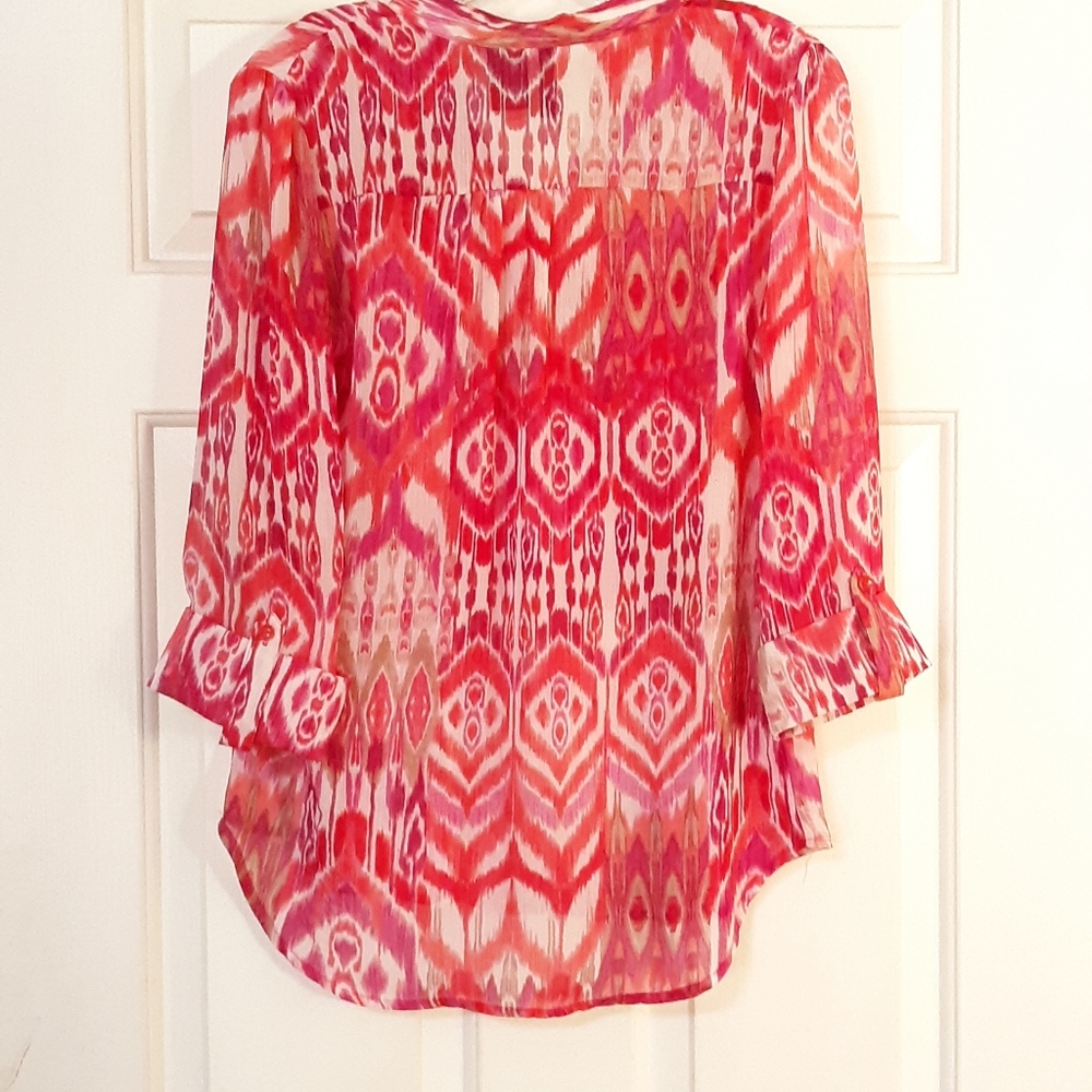 Ladies Sheer Tunic Top Size Small - Picture 2 of 6